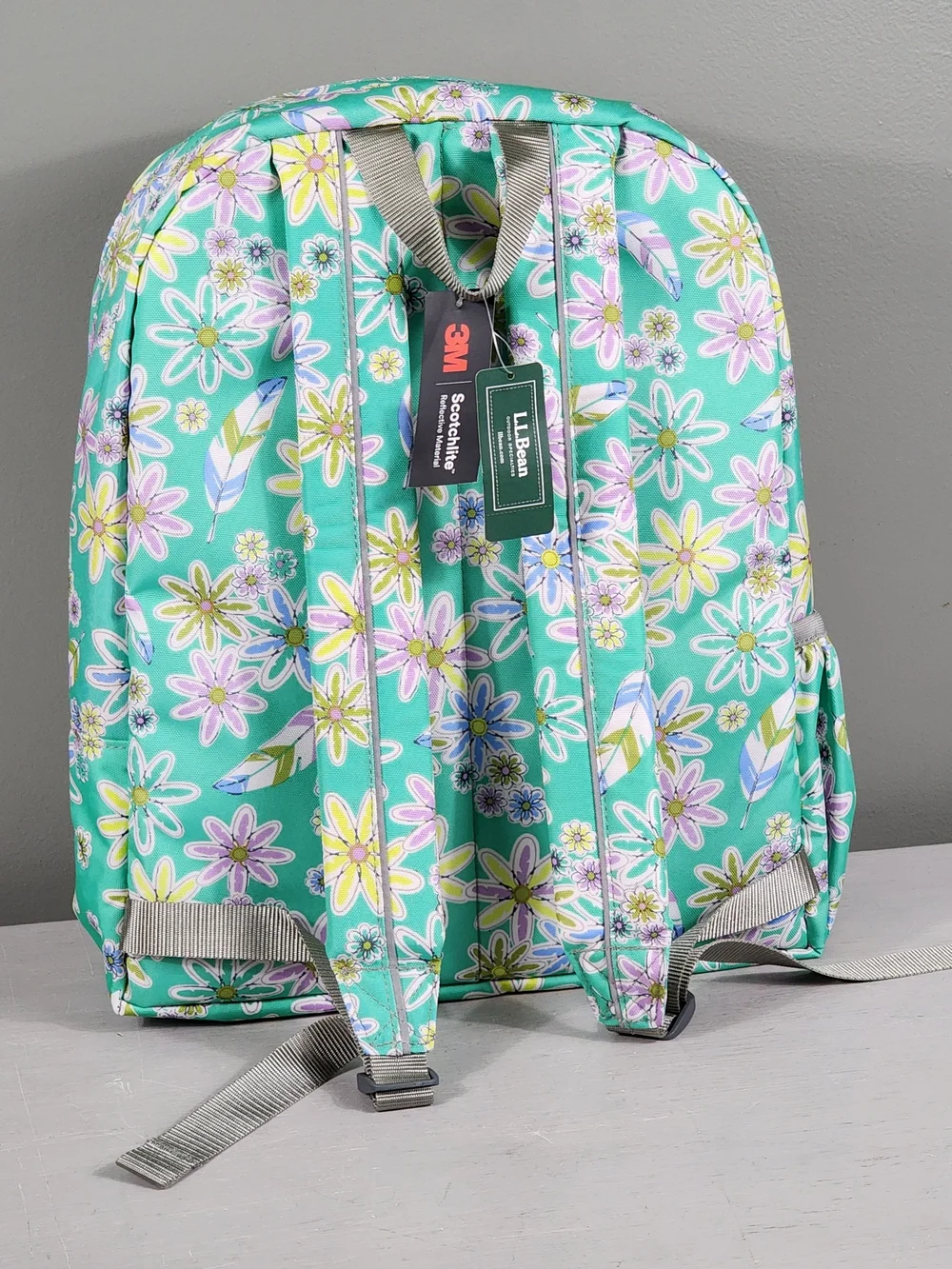 LL Bean Original Backpack Book Pack School Emeral Lazy Daisy 24L New